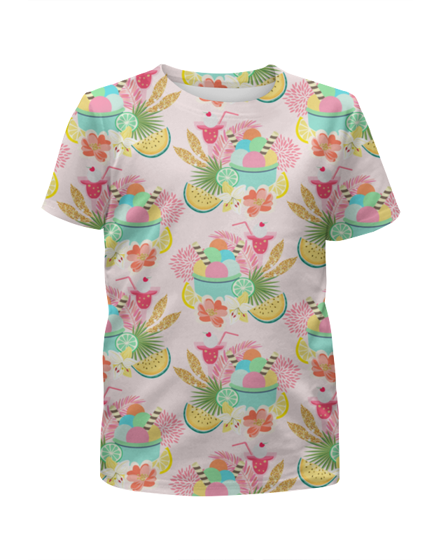 Printio Футболка с полной запечаткой для девочек Мороженое printio футболка с полной запечаткой для девочек мороженое