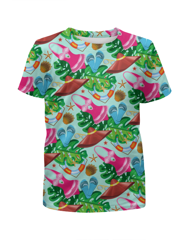 Printio Футболка с полной запечаткой для девочек Айда купаться! printio футболка с полной запечаткой женская тропические листья 2