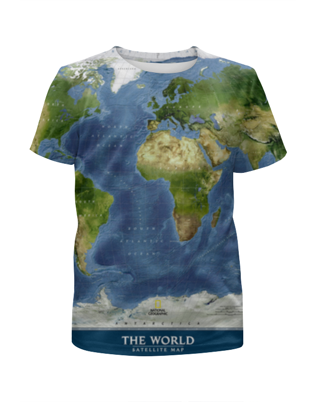 Printio Футболка с полной запечаткой для девочек Карта мира printio футболка с полной запечаткой для мальчиков карта мира