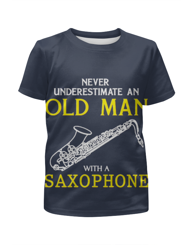Printio Футболка с полной запечаткой для девочек Old man saxophone printio футболка с полной запечаткой для девочек robo man