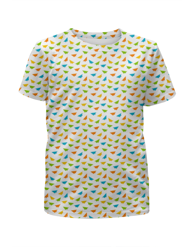 printio футболка с полной запечаткой для девочек орфея для маленьких девочек Printio Футболка с полной запечаткой для девочек Бумажные яркие самолетики