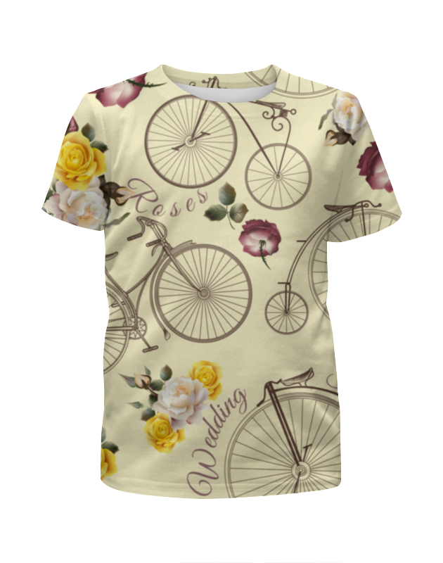 Printio Футболка с полной запечаткой для девочек Велосипед printio футболка с полной запечаткой для девочек череп с розами