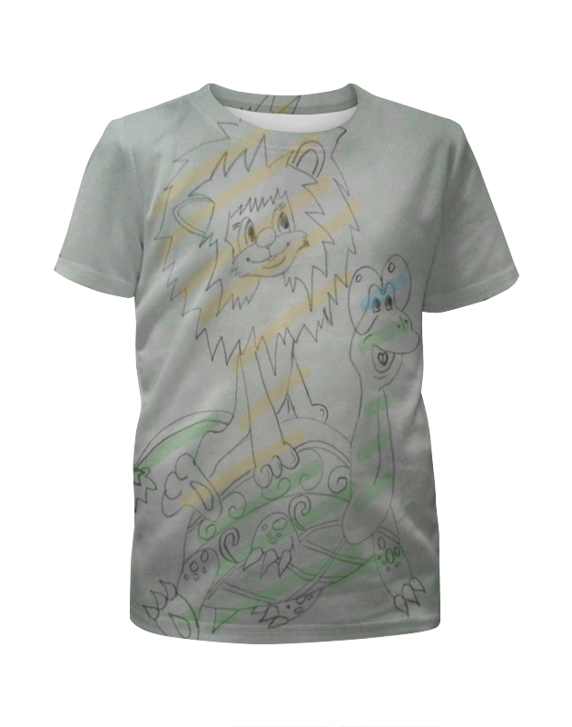 Printio Футболка с полной запечаткой для девочек Львенок и черепаха printio футболка с полной запечаткой мужская львенок