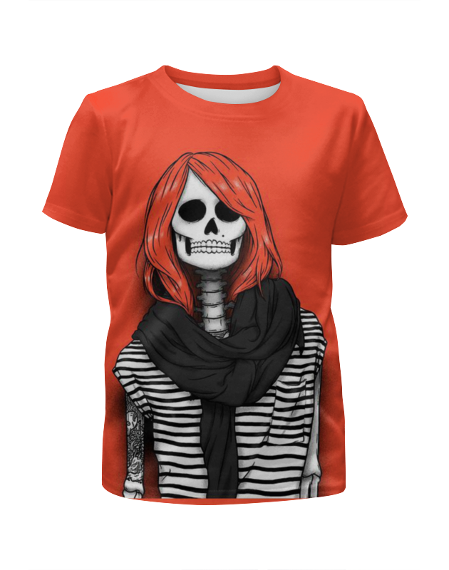 printio футболка с полной запечаткой для девочек x ray of bones Printio Футболка с полной запечаткой для девочек Bones brigade