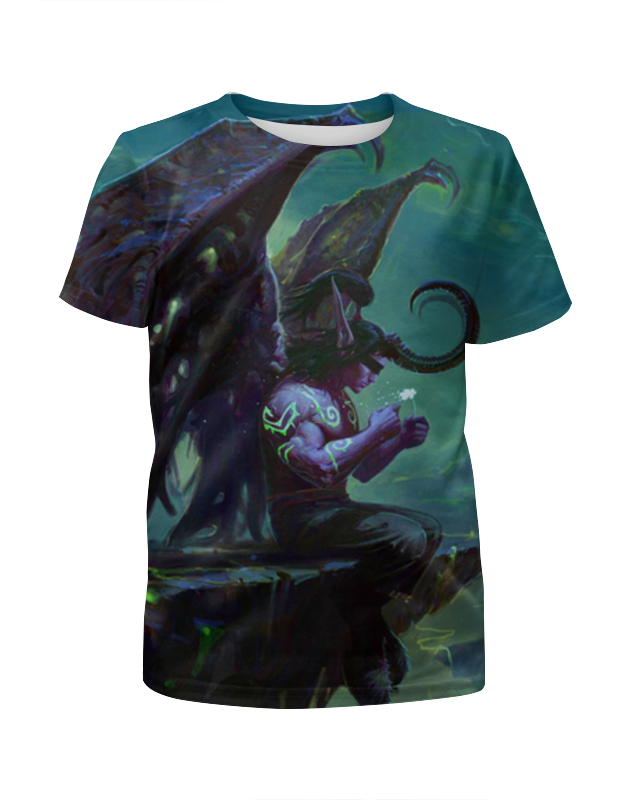 Printio Футболка с полной запечаткой для девочек Warcraft collection: illidan