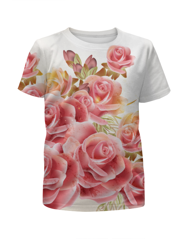 Printio Футболка с полной запечаткой для девочек Букет роз printio футболка с полной запечаткой для девочек узор роз