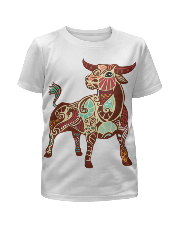 Printio Футболка с полной запечаткой для девочек Год быка (с новым годом!) printio футболка с полной запечаткой женская год быка с новым годом