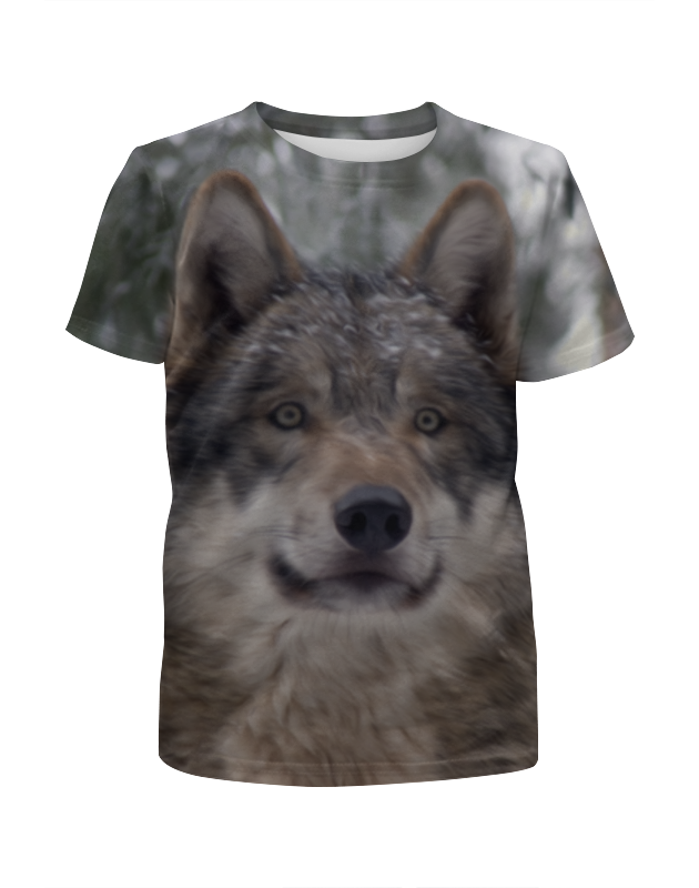 Printio Футболка с полной запечаткой для девочек Волк в лесу printio футболка с полной запечаткой для девочек волк