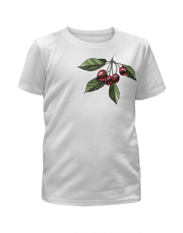 Printio Футболка с полной запечаткой для девочек Вишенка женская футболка скетч томатов на ветке спелые овощи s белый