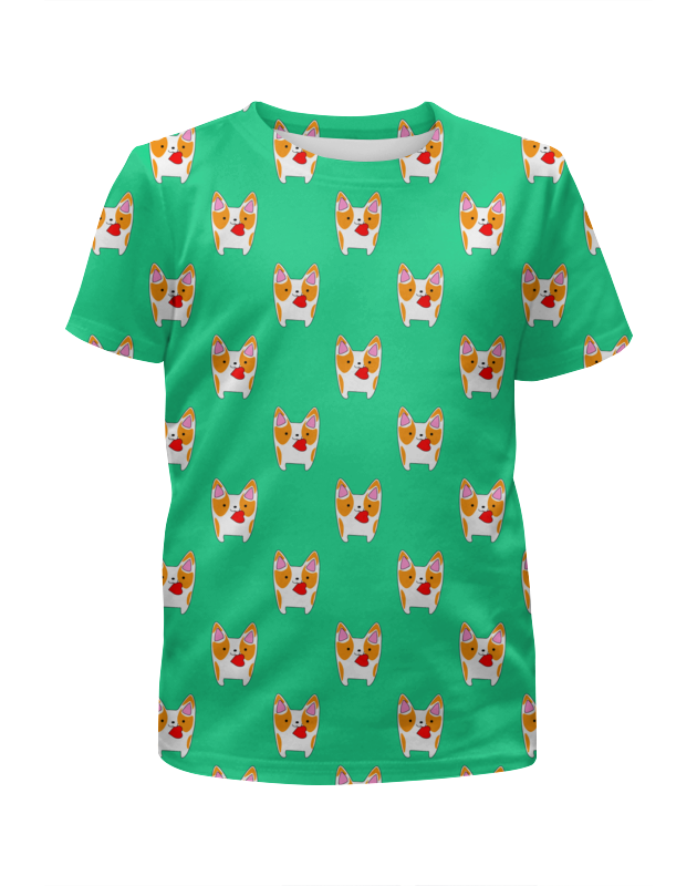 Printio Футболка с полной запечаткой для девочек Корги printio футболка с полной запечаткой для девочек хлебушек