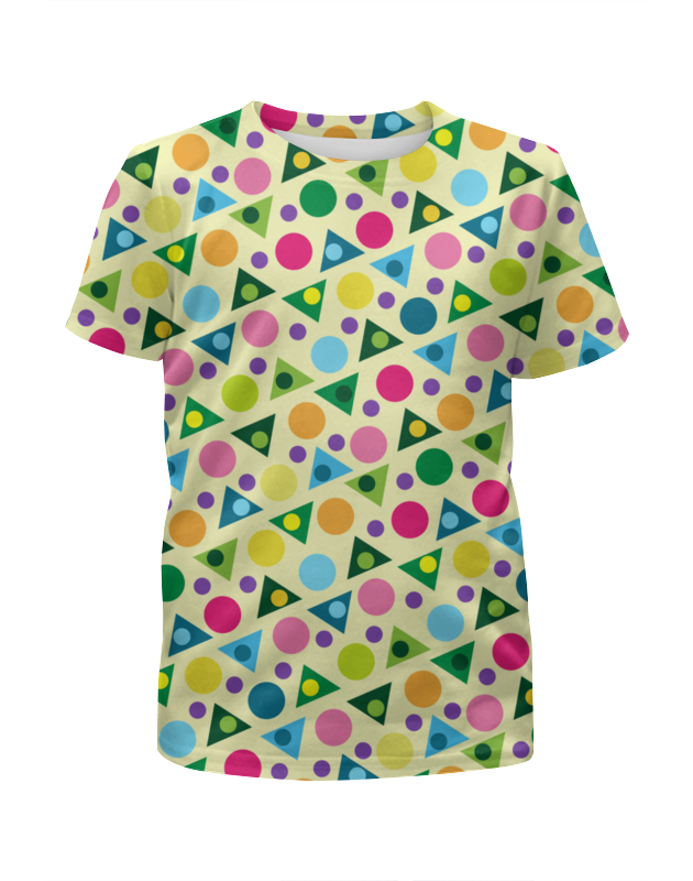 Printio Футболка с полной запечаткой для девочек Пёстрая геометрия printio футболка с полной запечаткой для девочек узор треугольников