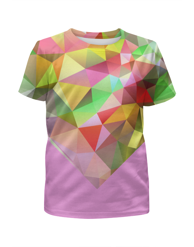 Printio Футболка с полной запечаткой для девочек Полигональный узор printio футболка с полной запечаткой для девочек пестрые треугольники