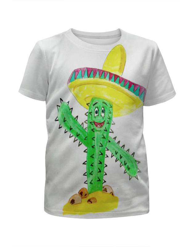 Printio Футболка с полной запечаткой для девочек Кактус printio футболка с полной запечаткой мужская кактус