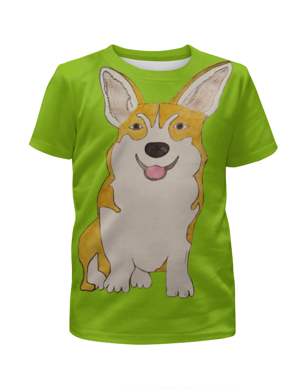 Printio Футболка с полной запечаткой для девочек Радостный корги фил printio футболка с полной запечаткой для девочек любимый пёс