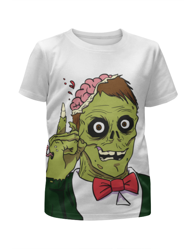 Printio Футболка с полной запечаткой для девочек Зомби хеллоуин мужская футболка кофе зомби m зеленый