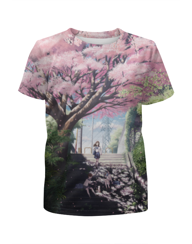 Printio Футболка с полной запечаткой для девочек Аниме пейзаж printio футболка с полной запечаткой мужская аниме пейзаж