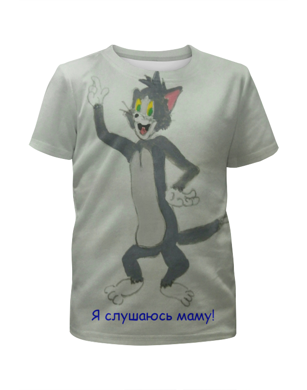 printio футболка с полной запечаткой для девочек кот гангстер Printio Футболка с полной запечаткой для девочек Хитрый кот