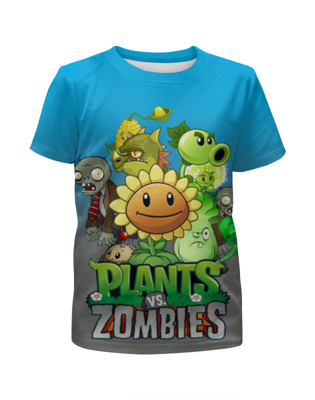 Printio Футболка с полной запечаткой для девочек Plants vs. zombies фигурка совместима с лего зомби в кепке plants vs zombies