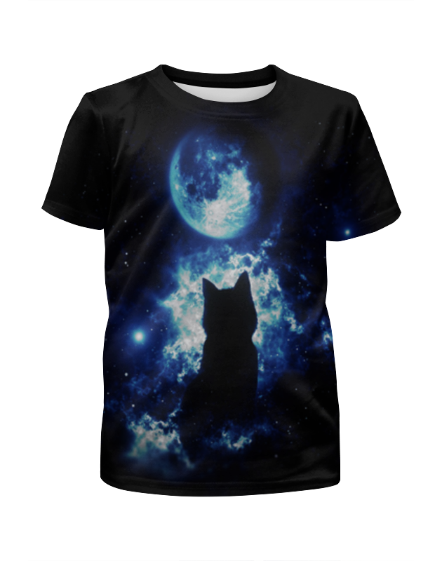 Printio Футболка с полной запечаткой для девочек Котик в космосе printio футболка с полной запечаткой для девочек котик в космосе