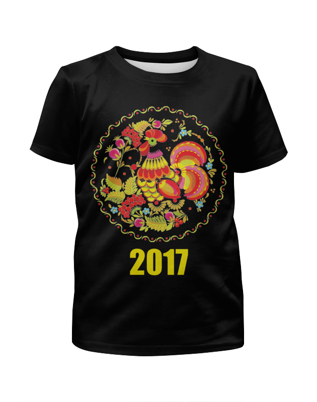 Printio Футболка с полной запечаткой для девочек 2017 - год красного петуха printio футболка с полной запечаткой для девочек 2017 год петуха