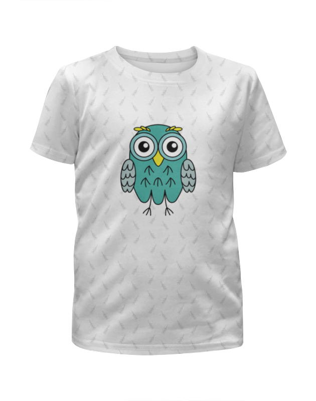 printio футболка с полной запечаткой для девочек мудрая сова Printio Футболка с полной запечаткой для девочек Мятная сова