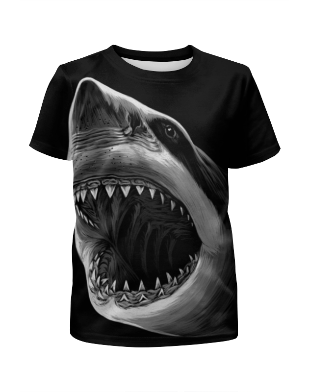 Printio Футболка с полной запечаткой для девочек Акула printio футболка с полной запечаткой для девочек акула