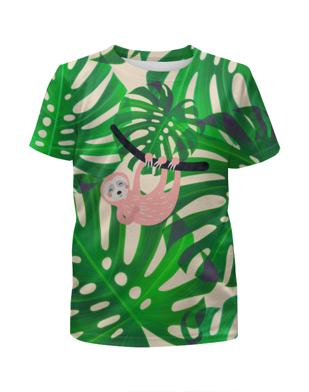 Printio Футболка с полной запечаткой для девочек Ленивец printio футболка с полной запечаткой для девочек ленивец турист
