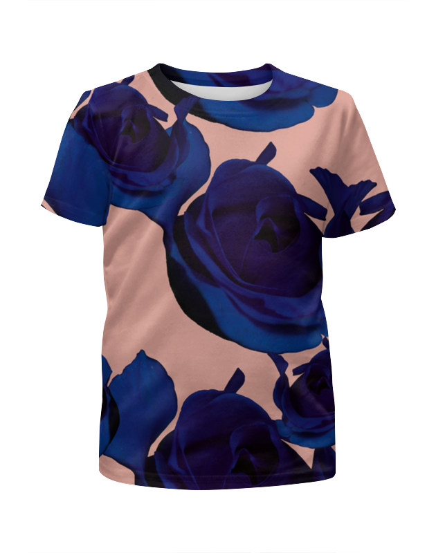 Printio Футболка с полной запечаткой для девочек Синие розы printio футболка с полной запечаткой мужская синие розы
