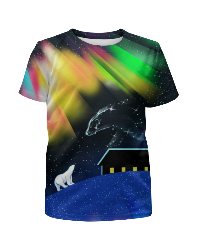 Printio Футболка с полной запечаткой для девочек Полярная ночь футболка dreamshirts ктулху звездная ночь женская черная l
