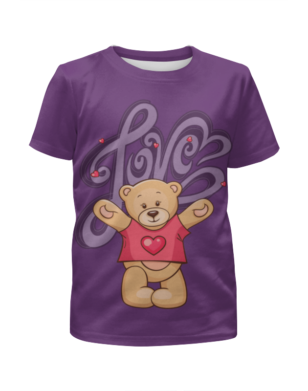 printio футболка с полной запечаткой женская люблю тебя Printio Футболка с полной запечаткой для девочек Люблю тебя!
