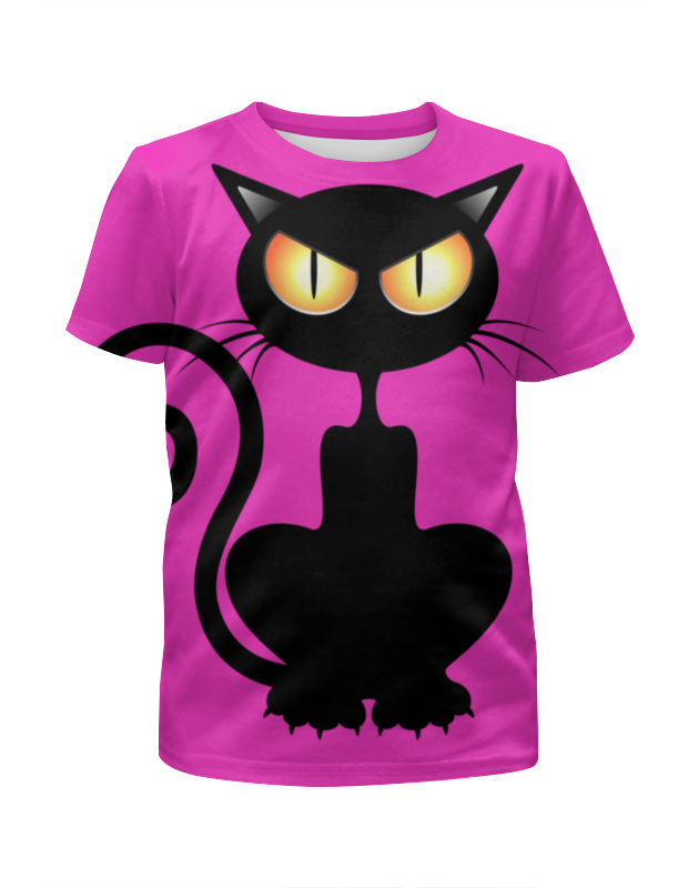 Printio Футболка с полной запечаткой для девочек Blac cat printio футболка с полной запечаткой для девочек grumpy cat