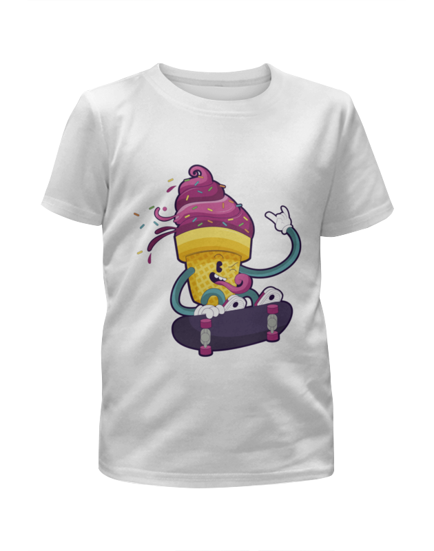 Printio Футболка с полной запечаткой для девочек Мятежное мороженое printio футболка с полной запечаткой мужская мятежное мороженое