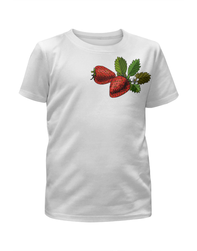 Printio Футболка с полной запечаткой для девочек Клубнички мужская футболка скетч томатов на ветке спелые овощи 2xl белый