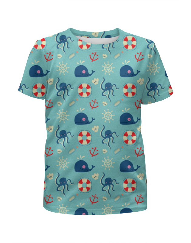 Printio Футболка с полной запечаткой для девочек Морские обитатели printio футболка с полной запечаткой для девочек морские обитатели
