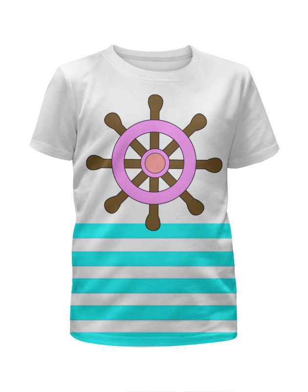 Printio Футболка с полной запечаткой для девочек Морской штурвал printio футболка с полной запечаткой женская морской штурвал