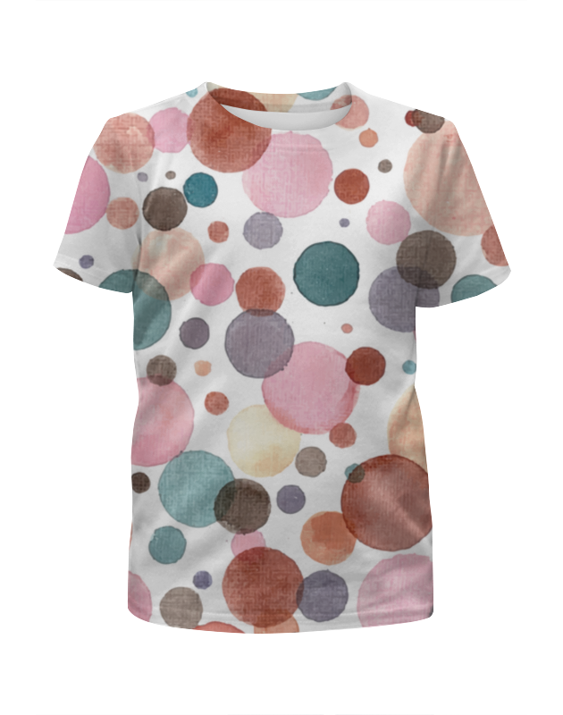 Printio Футболка с полной запечаткой для девочек Акварельная printio футболка с полной запечаткой женская разноцветные сердца для девочек будь ярче