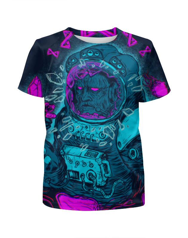 Printio Футболка с полной запечаткой для девочек Космонавт printio футболка с полной запечаткой для девочек привет из космоса