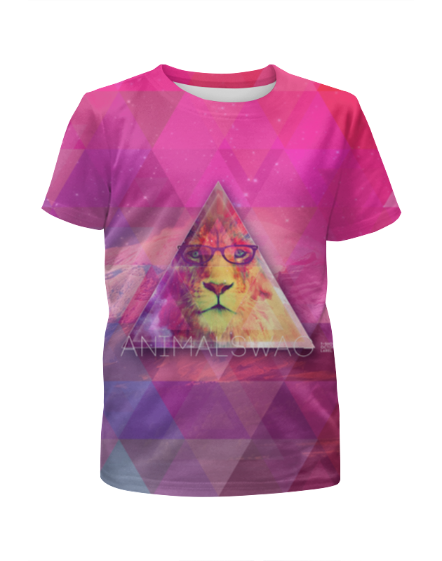 футболка с полной запечаткой для девочек printio lion geek Printio Футболка с полной запечаткой для девочек animalswag ii collection: lion