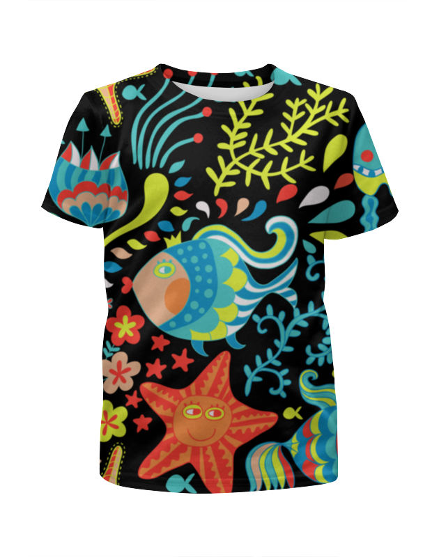 Printio Футболка с полной запечаткой для девочек Обитатели моря printio футболка с полной запечаткой для девочек обитатели моря 2