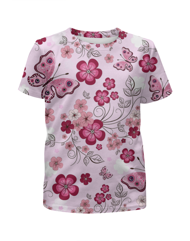 Printio Футболка с полной запечаткой для девочек Бабочки printio футболка с полной запечаткой для девочек цветочная полянка