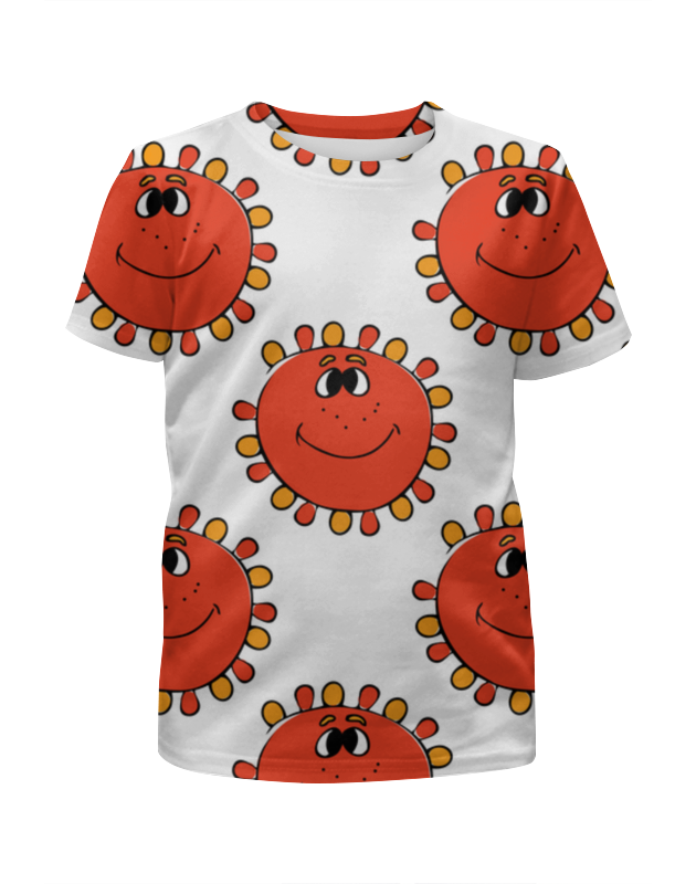 Printio Футболка с полной запечаткой для девочек Солнышки printio футболка с полной запечаткой для мальчиков счастливые улитки
