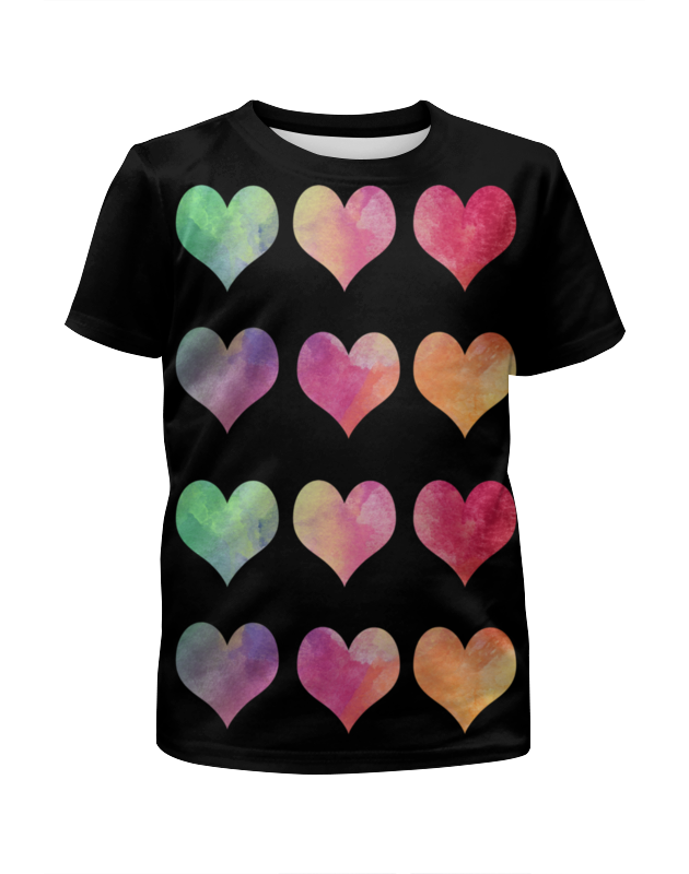 Printio Футболка с полной запечаткой для девочек Сердечки printio футболка с полной запечаткой для девочек розовые сердечки