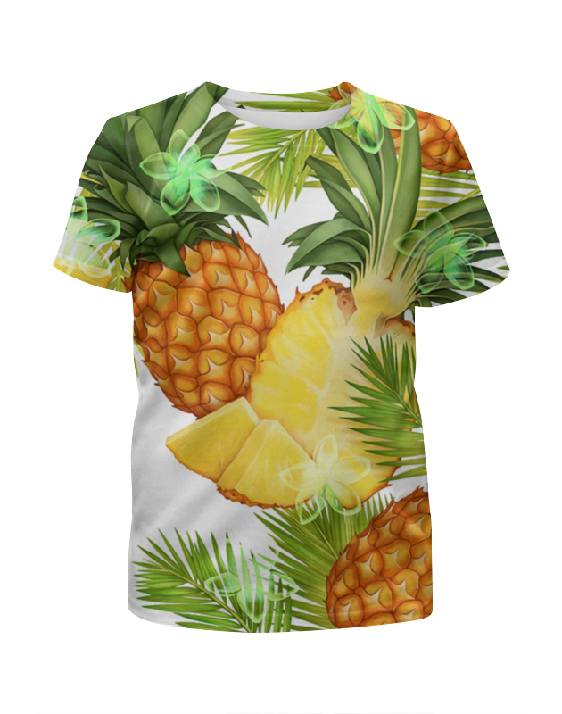 Printio Футболка с полной запечаткой для девочек Ананасы printio футболка с полной запечаткой для девочек пеликан и ананасы