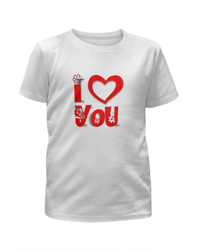 Printio Футболка с полной запечаткой для девочек I love you printio футболка с полной запечаткой для девочек i love typography
