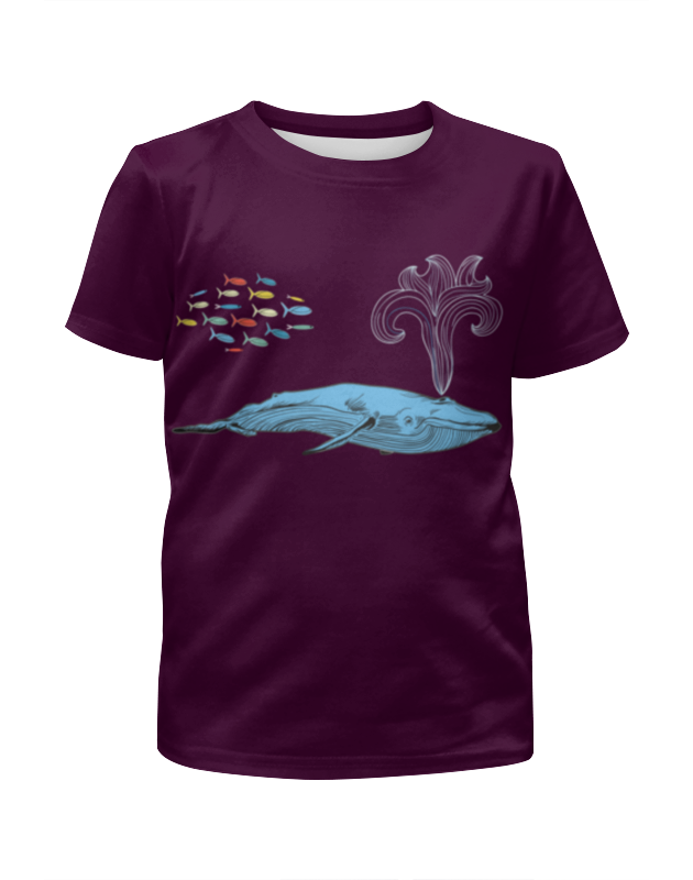 Printio Футболка с полной запечаткой для девочек Киты и волны printio футболка с полной запечаткой мужская киты и волны