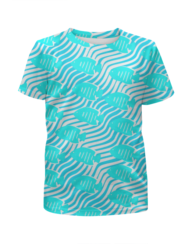 Printio Футболка с полной запечаткой для девочек Тропические рыбки printio футболка с полной запечаткой для девочек голубые снежинки