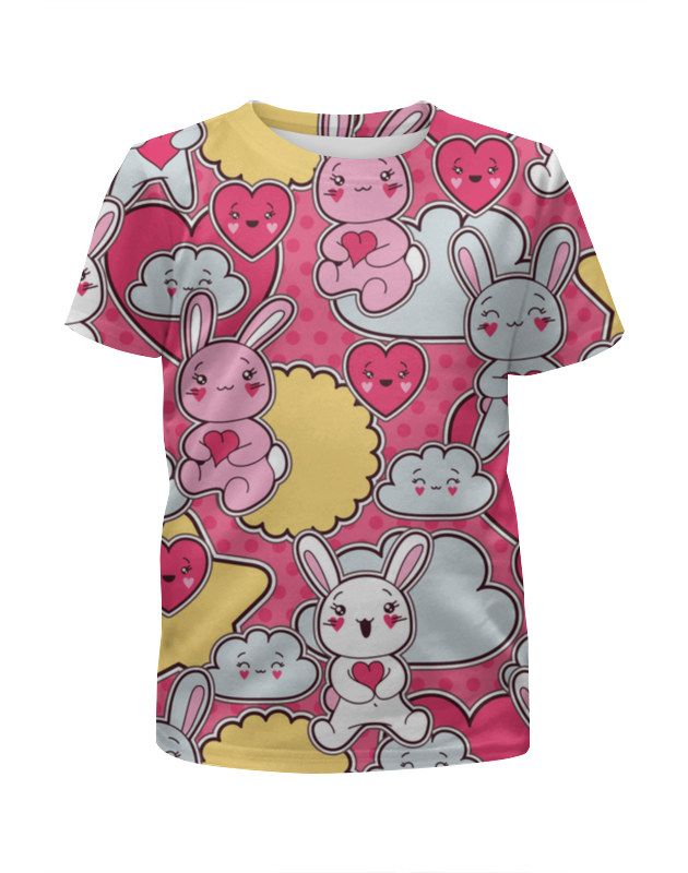 printio футболка с полной запечаткой женская зайцы аниме Printio Футболка с полной запечаткой для девочек Зайцы аниме