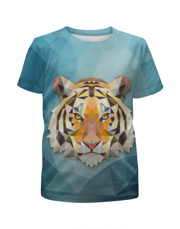 Printio Футболка с полной запечаткой для девочек Полигональный тигр printio футболка с полной запечаткой для девочек полигональный тигр
