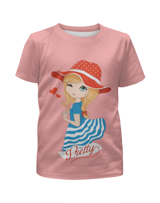 Printio Футболка с полной запечаткой для девочек Девочка printio футболка с полной запечаткой женская тедди в шляпке