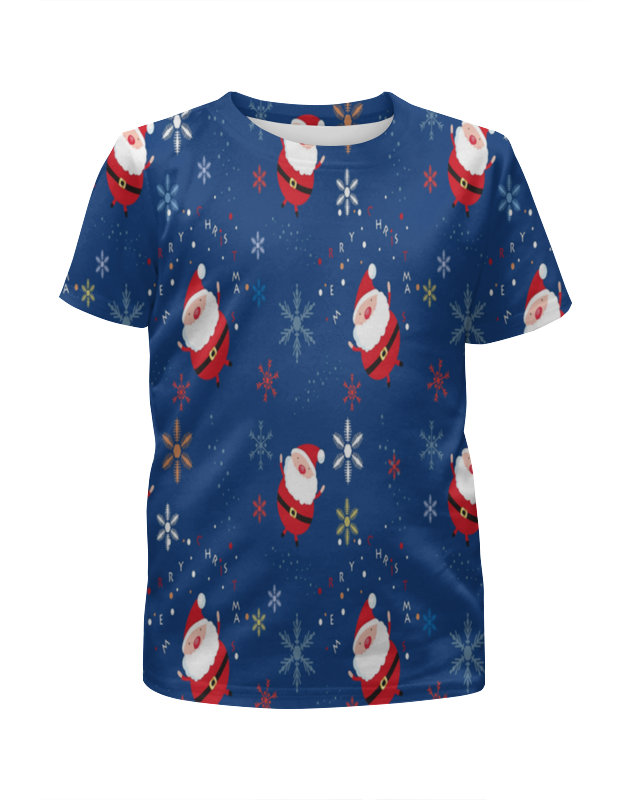printio футболка с полной запечаткой для девочек снеговички и деды морозы Printio Футболка с полной запечаткой для девочек Деды морозы